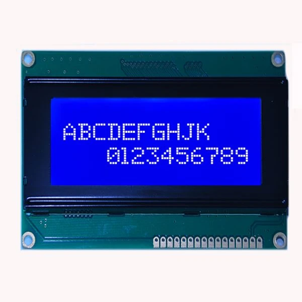 Pantalla LCD de personatges de fons blau 20x4