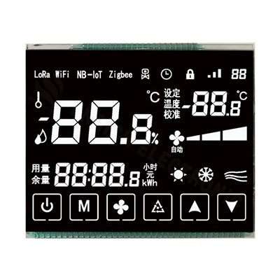 Pantalla LCD COB de segment negatiu personalitzat monocroma VA